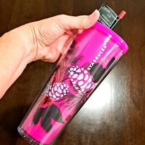 Starbucks NWOT Color Change Holiday Venti Cup Fuschia